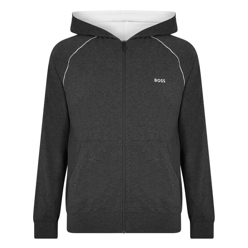 ボス メンズ アウター パーカー・スウェット パーカー Boss Mix Match Zip Hoodie Charcoal 011 チャコール