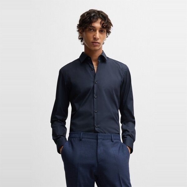 フューゴ メンズ トップス シャツ Hugo Kenno 10181991 01 Navy ネイビー