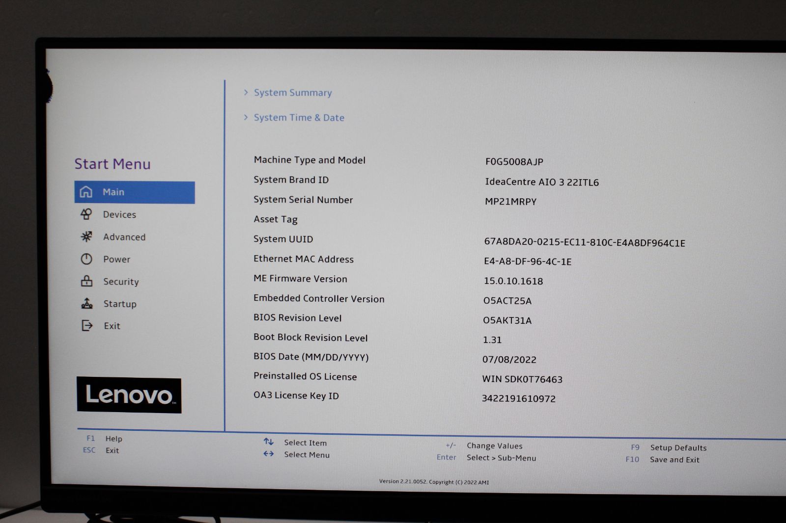ほ*る様 ジャンク品 Lenovo ideacentre AIO 3-24IMB Lenovo AIO 3