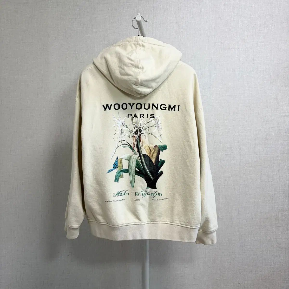 50/正規品 ウーヨンミ フラワー フーディ Tシャツ アイボリー