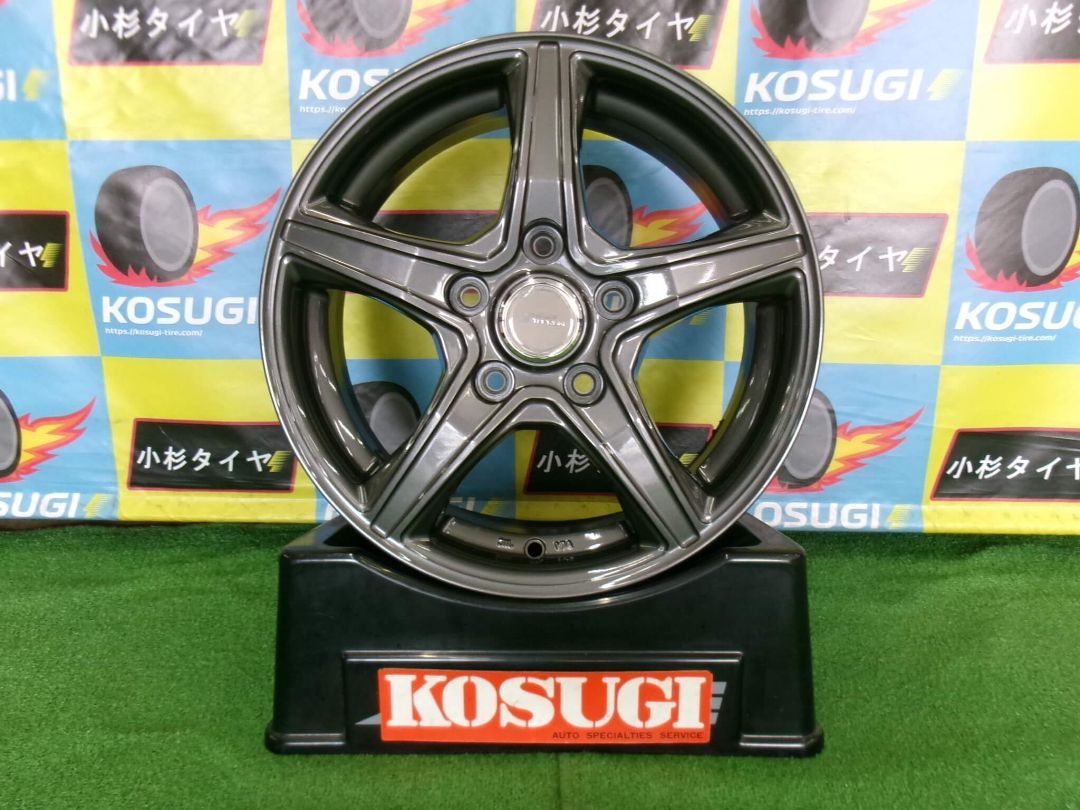 バルミナ ﾌﾟﾘｳｽ ｳｨｯｼｭ ホイール アルミ ガンメタ 15インチ 6J 5穴 4本