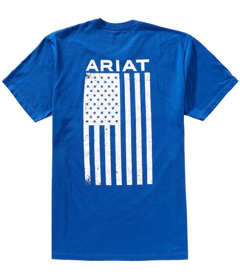アリアト メンズ トップス シャツ Tシャツ グラフィック Ariat Freedom Flag Short Sleeve Graphic TShirt Blue ブルー 9,571円