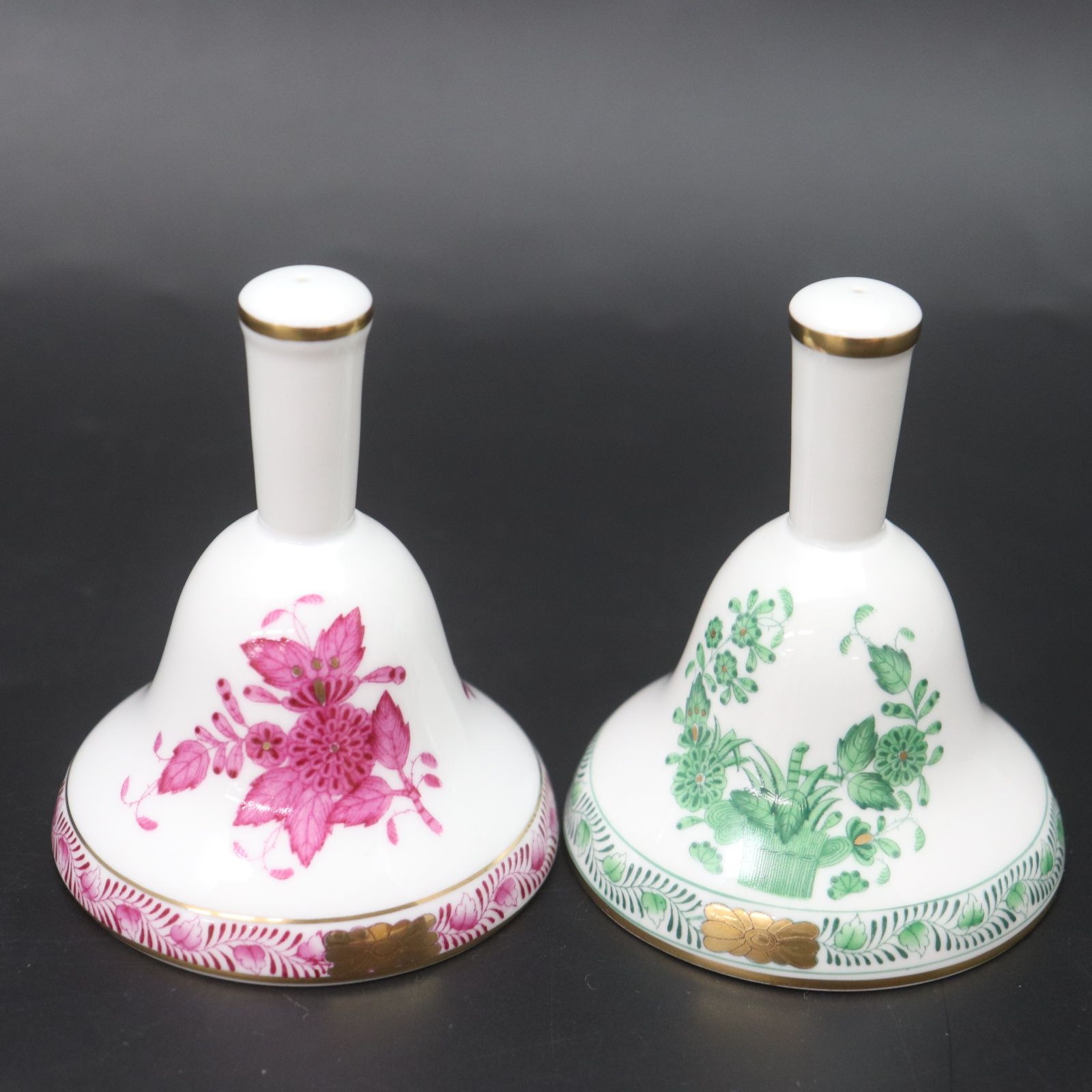 IT83M00UU1A4 美品 HEREND ヘレンド 2点セット 卓上ベル 呼び鈴