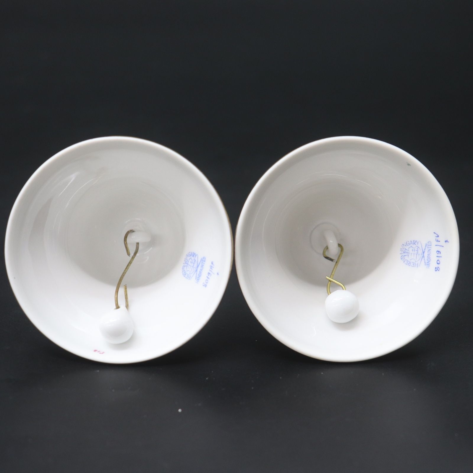 Herend　ヘレンド アポニーグリーン ヘレンド　陶器　ベル IT83M00UU1A4 美品 HEREND ヘレンド 2点セット 卓上ベル 呼び鈴