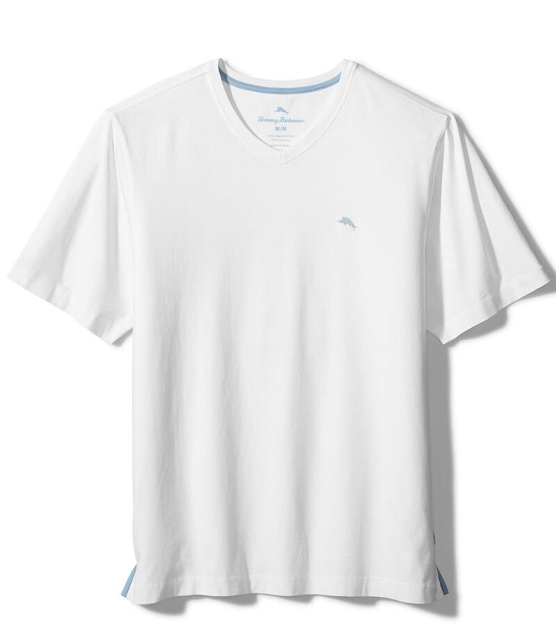 トッミーバハマ メンズ トップス シャツ Vネック Tシャツ Tommy Bahama New Bali Skyline Short Sleeve VNeck TShirt White ホワイト