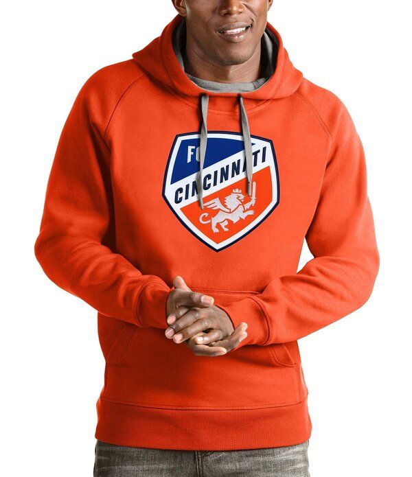 アンティグア メンズ アウター パーカー・スウェット 長袖 Antigua MLS Eastern Conference LongSleeve Hoodie FCincinnati Mango 21,075円