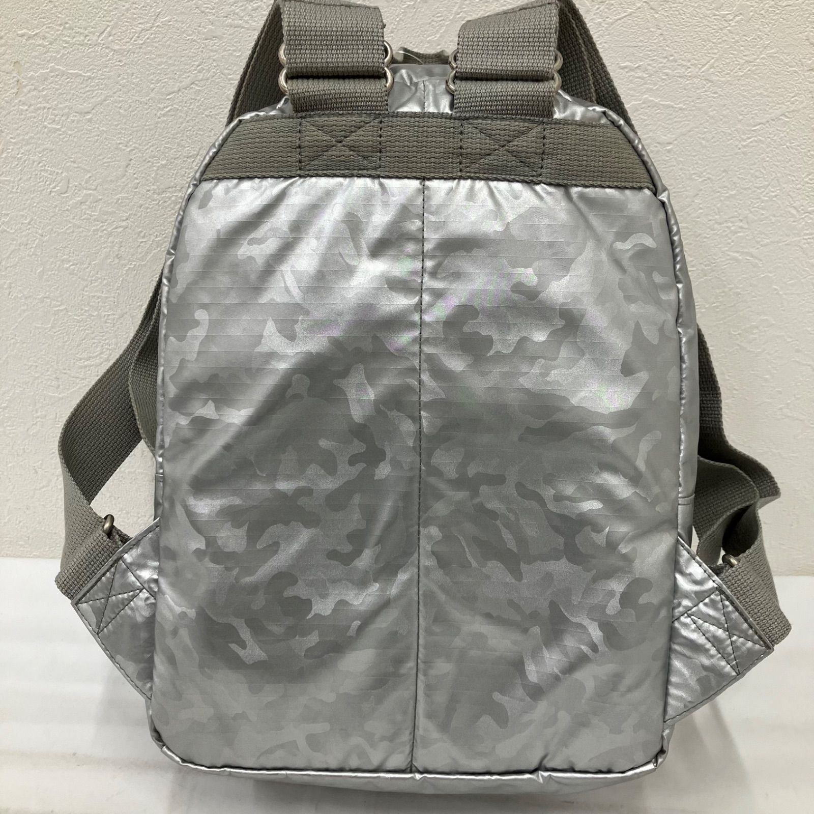 レスポートサック バックパック リュック シルバー カモフラ柄 大容量 5418 LeSportsac レスポートサック リュック バックパック カモフラ