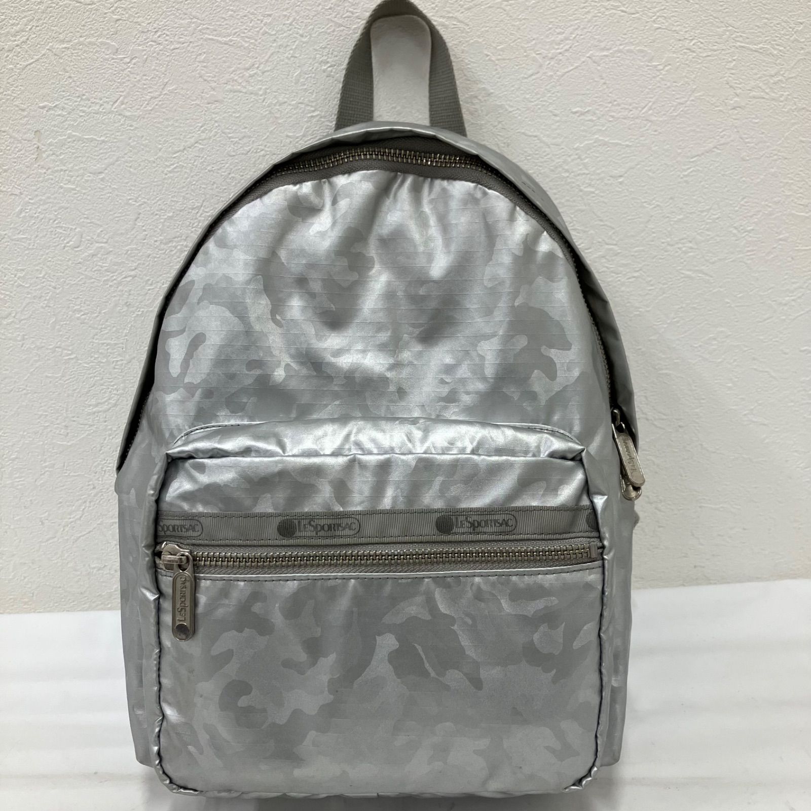 レスポートサック バックパック リュック シルバー カモフラ柄 大容量 5418 LeSportsac レスポートサック リュック バックパック カモフラ