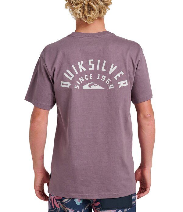 クイックシルバー メンズ トップス シャツ Quiksilver Sunrise Arch Short Sleeve TShirt Vintage Violet バイオレット