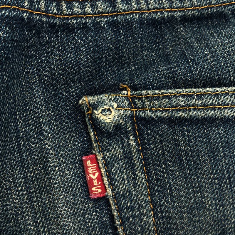 中古】LEVI'S 501XX 55年復刻モデル デニムパンツ W33 L36 ネイビー