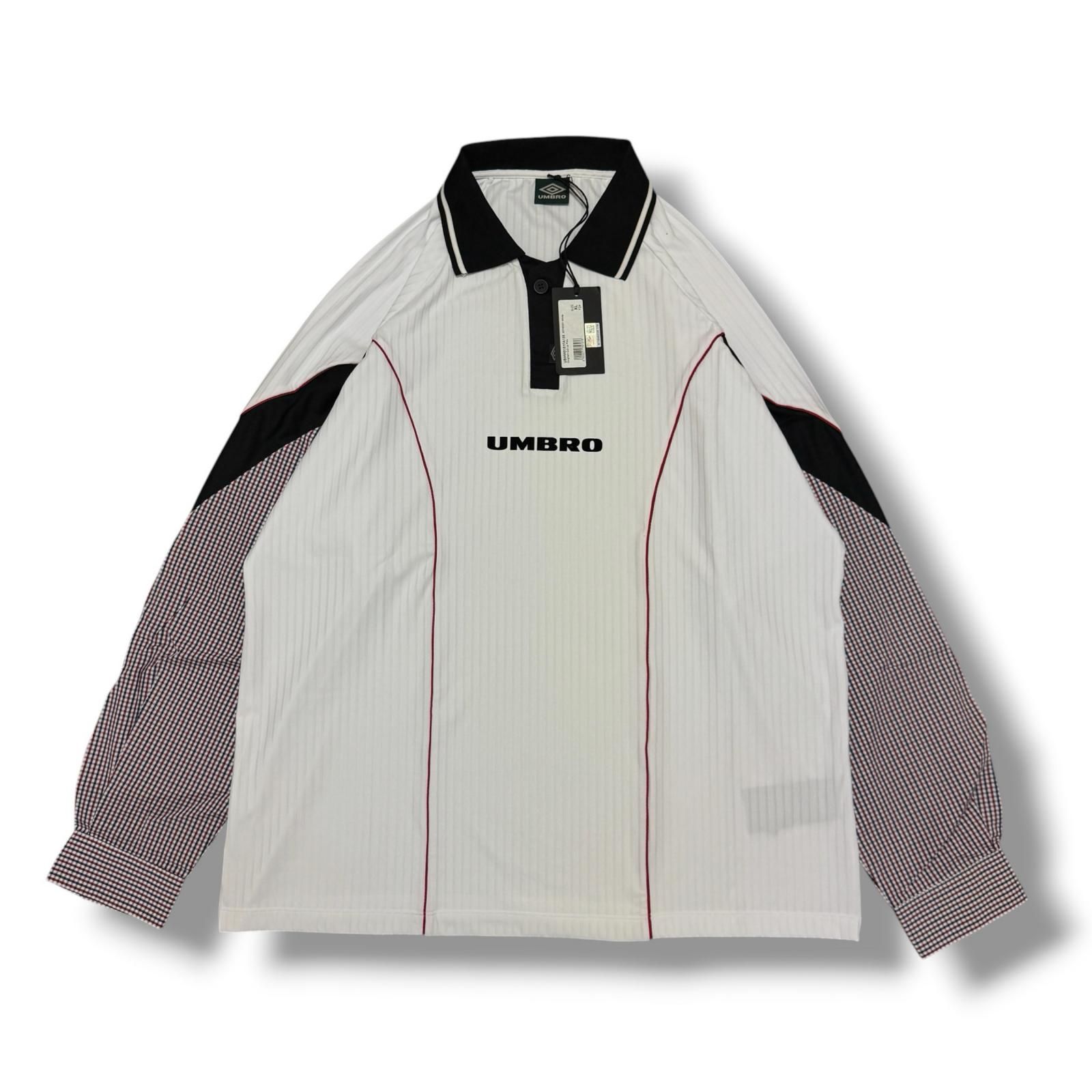 未使用 UMBRO  × Slam Jam Gingham Cut Up Polo ギンガムカットアップポロシャツ カットソー アンブロ  × スラムジャム UBMW0151FA105 ホワイト XL （17148M） 未使用 UMBRO × Slam Jam Gingham Cut Up Polo ギンガムカットアップ