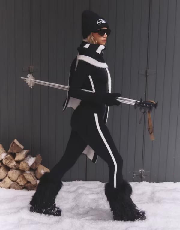 フォースレックレス レディース ボトムス レギンス コントラスト 4th Reckless x Felicia Wedin Apres Ski Indra active legging with co