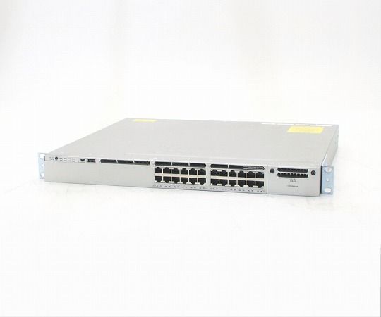 Cisco Catalyst WS-C3850-24T-S V07 AC*2 24ポート1000BASE-T 冗長電源 CAT3K_CAA-UNIVERSALK9 Ver.16.12.08 ipbaseライセンス 中古