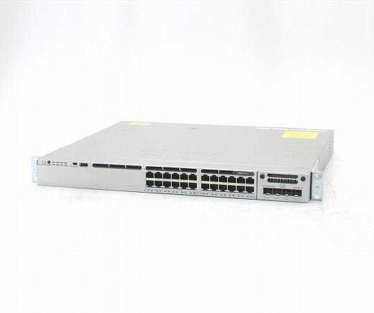 Cisco Catalyst WS-C3850-24T-E V07 24ポート1000BASE-T CAT3K_CAA-UNIVERSALK9 Ver.16.12.08 ipservicesライセンス 設定初期化済 中古