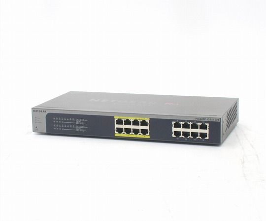 NETGEAR ProSAFE JGS516PE 16ポート1000BASE-Tうち8ポートPoE対応スマートスイッチ PoEポート合計85Wまで電力供給可 設定初期化済 中古