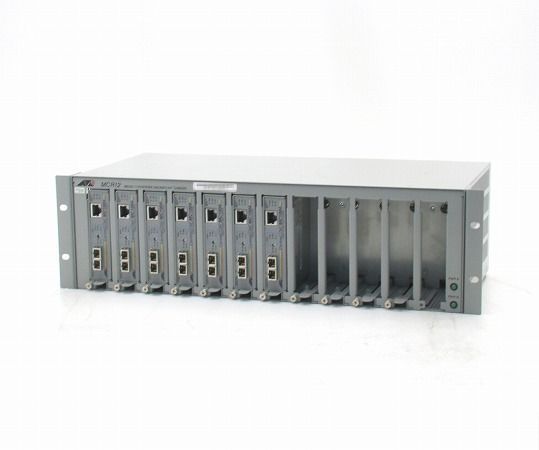 Allied Telesis MCR12 AC*2 12スロットラックマウントキット CentreCOM MC1004を7台ラッキング済 冗長電源 中古