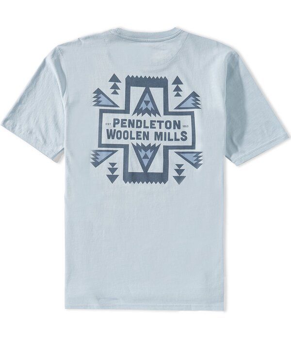 ペンドルトン メンズ トップス シャツ グラフィック Pendleton Deschutes Cross Graphic Short Sleeve TShirt Light Blue ブルー