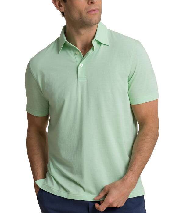 サウザーンタイド メンズ トップス シャツ Southern Tide Seaport Kinston Stripe Short Sleeve Polo Shirt Green Ash アッシュ