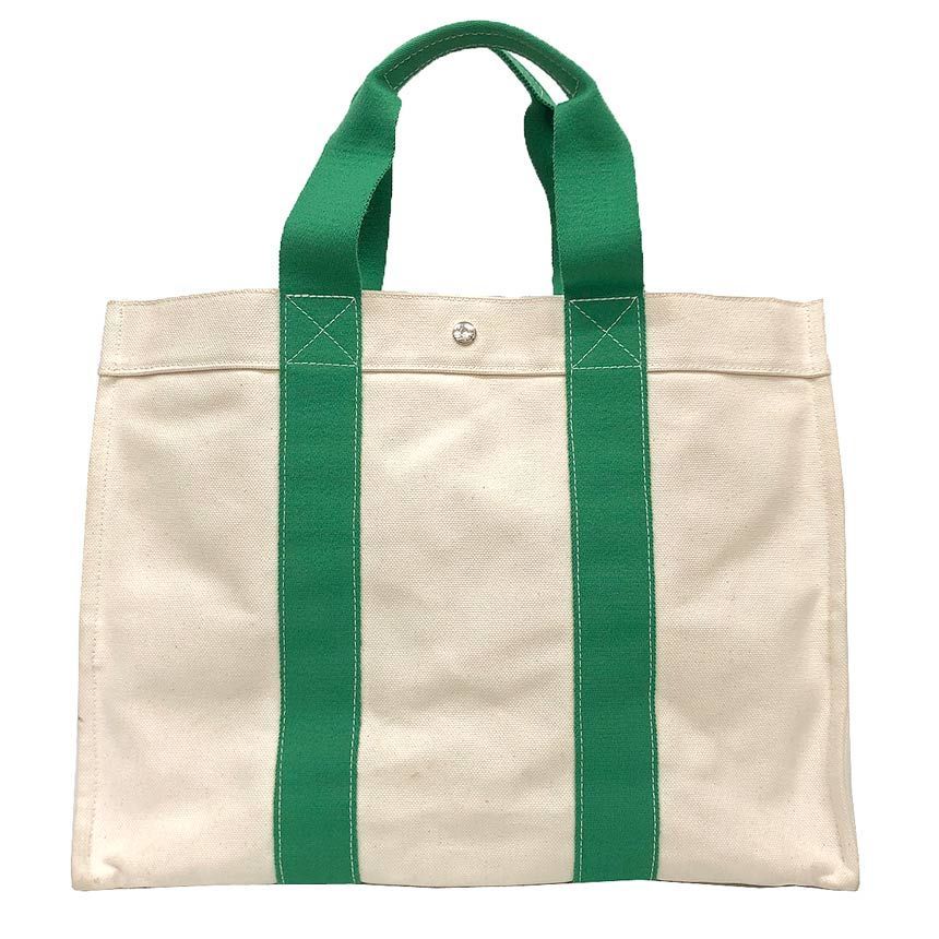 HERMES エルメス ボラボラGMトートバッグ コットンキャンバス 生成り