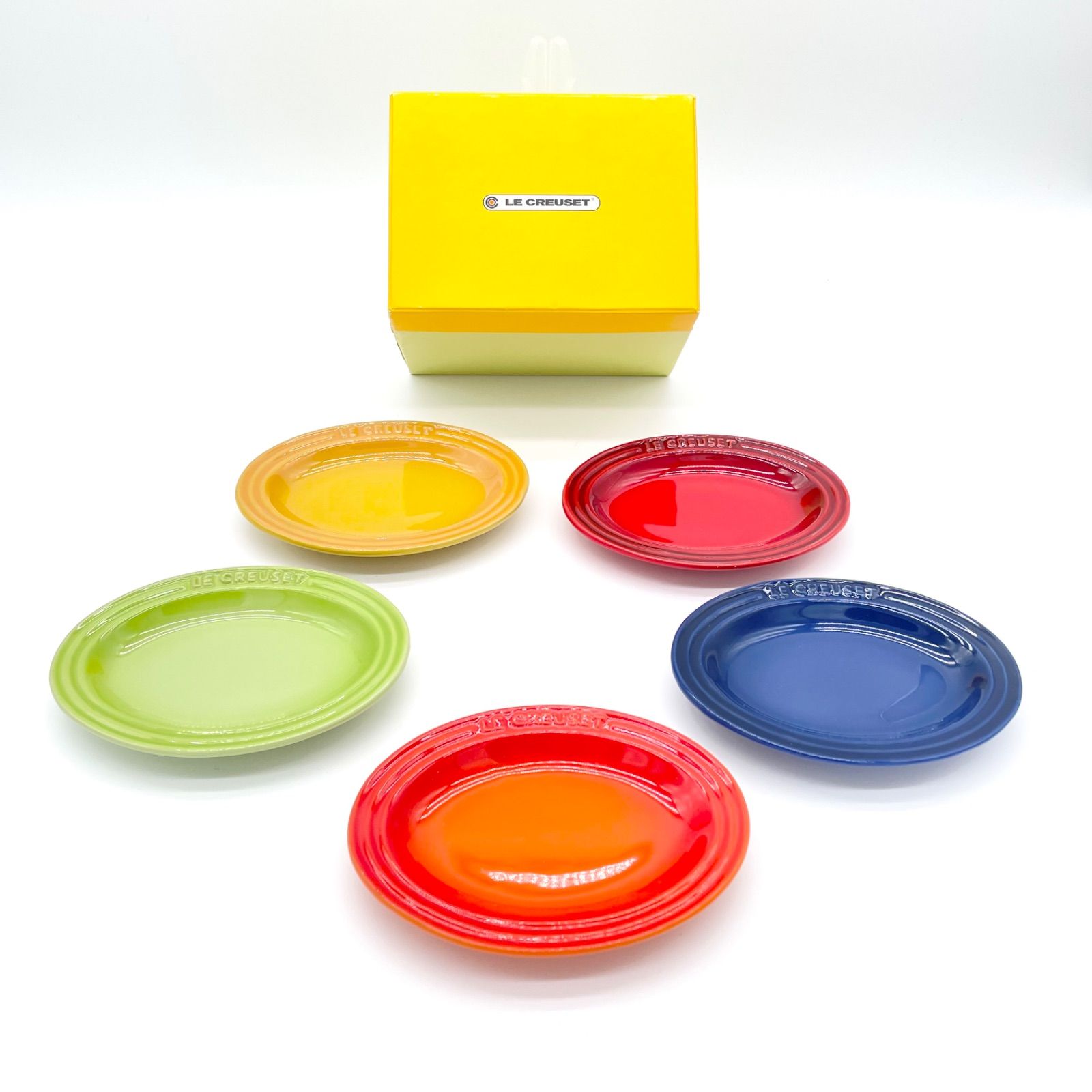 LE CREUSET ルクルーゼ ミニオーバルプレート レインボー 5枚セット