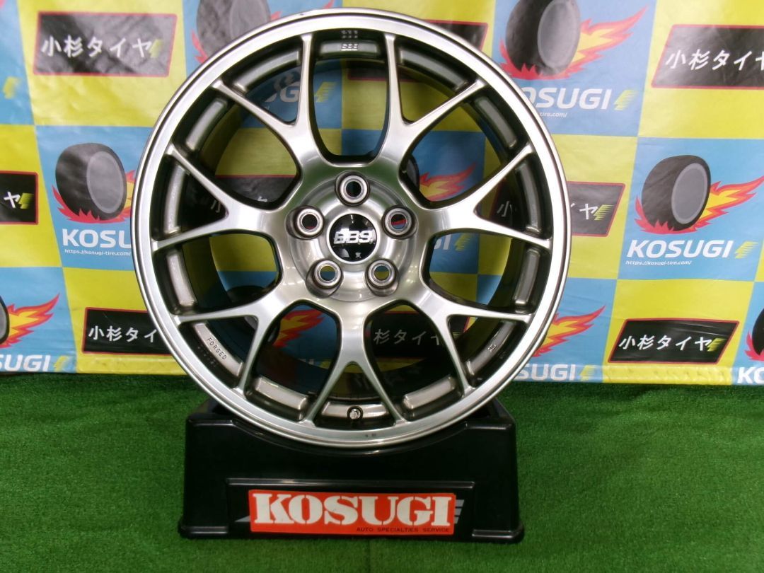 希少 鍛造　三菱 ランサーエボリューションX 純正 オプション BBS RG406　8.5J-18　5H114.3　+38　中古ホイール　4本【SY223　大和店】