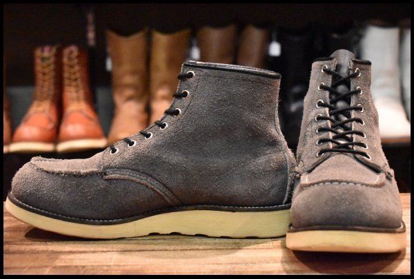 【8.5E 良品 BEAMS別注 羽タグ 01年】レッドウィング 8870 アイリッシュセッター グレー スエード ブーツ ビームス redwing HOPESMORE【GF253】