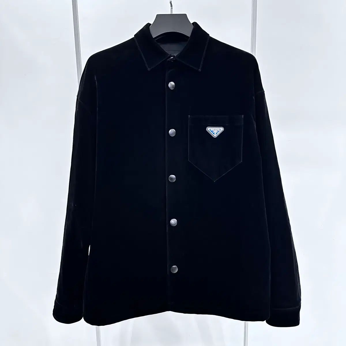 PRADA プラダ ツアーベルベット シャツ ジャケット / L