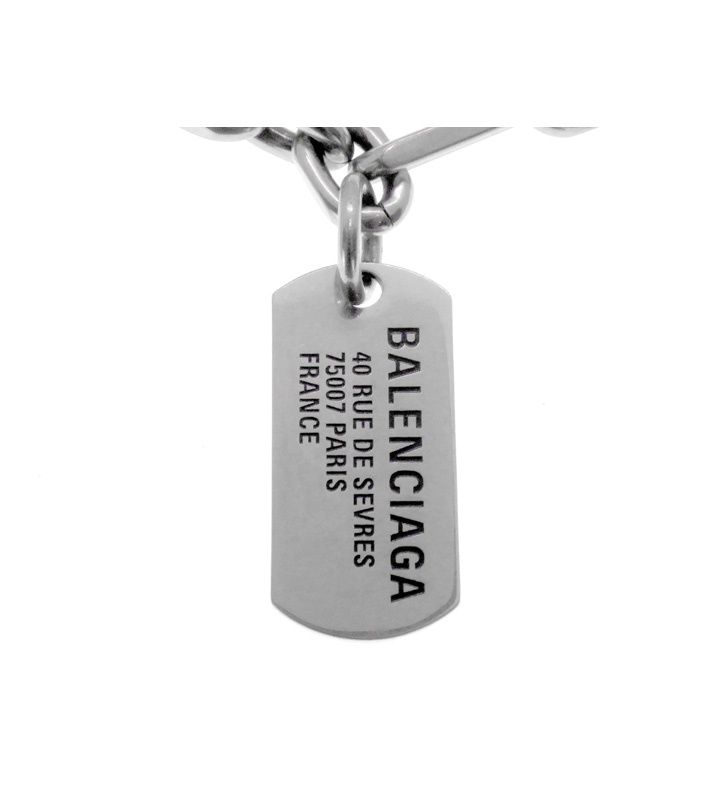 バレンシアガ BALENCIAGA 【 Tags Carabiner Necklace 75007
