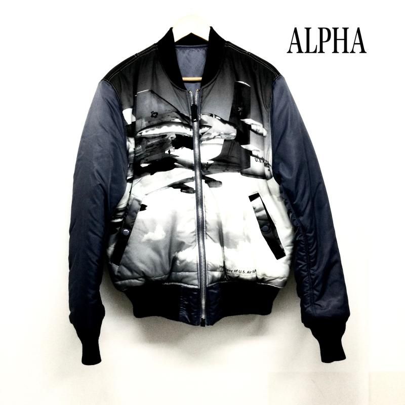 アルファ ALPHA MA-1 戦闘機柄　TA0411-9007 メンズ M ISItems【USED】【古着】【中古】50161869