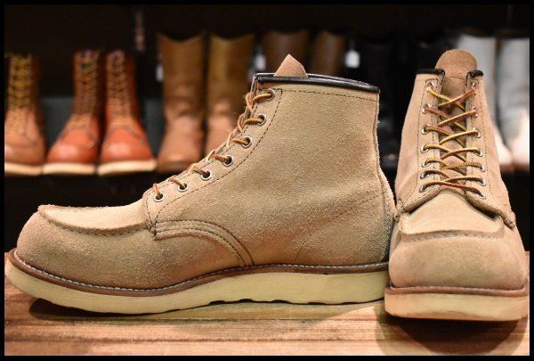 【8.5E 良品 10年】レッドウィング 8173 スエード アイリッシュセッター ホーソーン ラフアウト モックトゥ ブーツ redwing HOPESMORE【GF254】