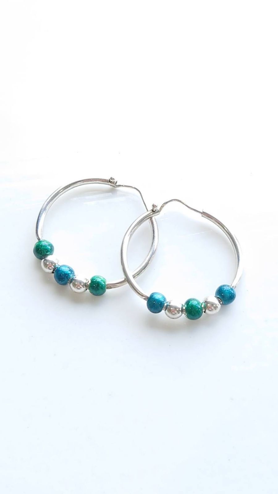 925 Italian Sterling Silver hoop earrings