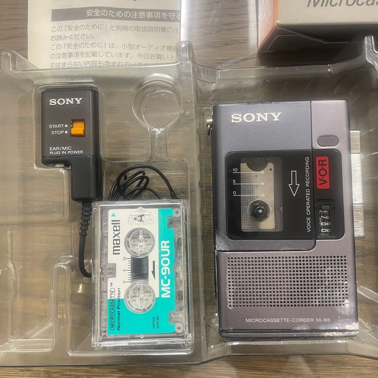K) SONY マイクロカセット レコーダー 説明書付き - メルカリ