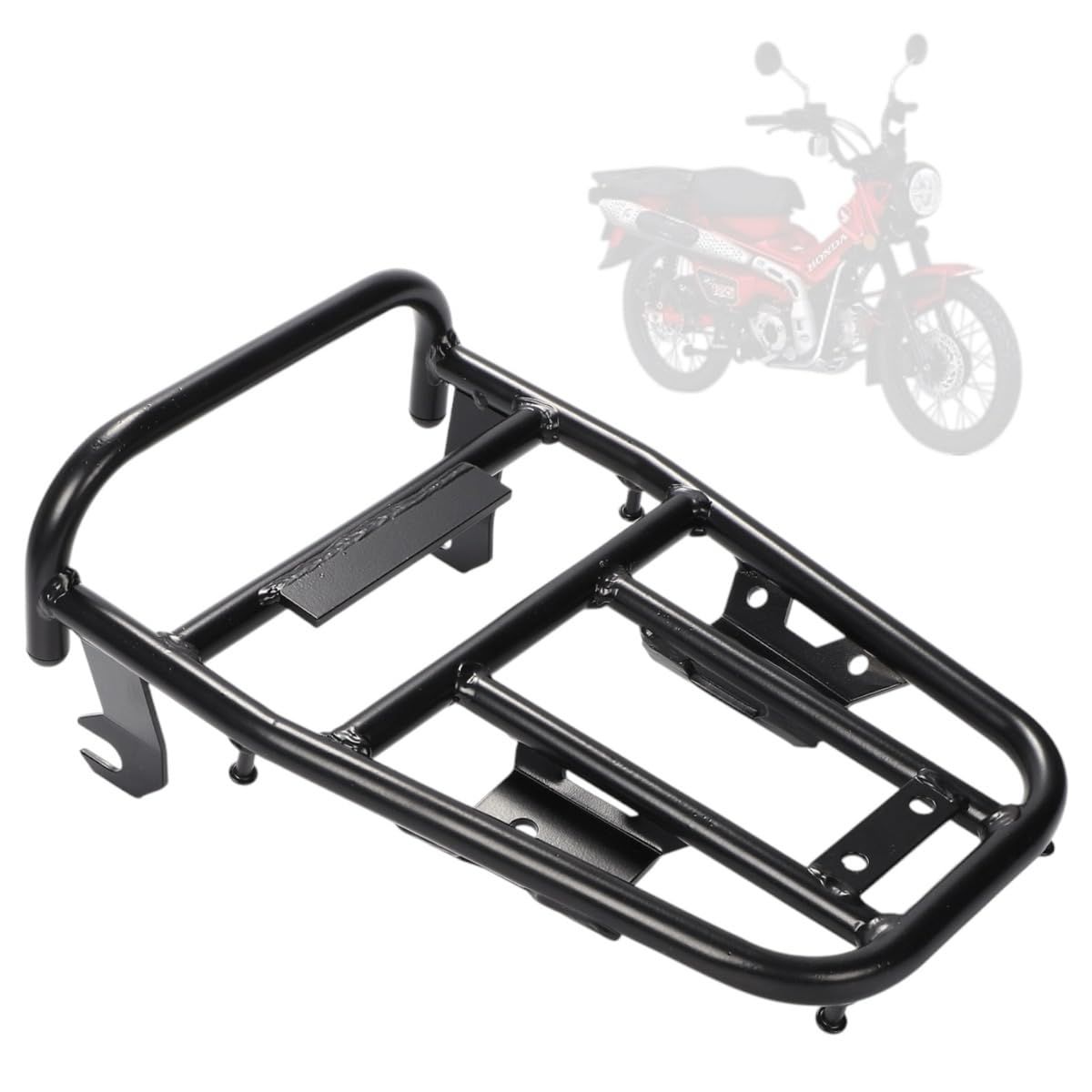 Kanoan ホンダ 用 リアキャリア ハンターカブ CT125 JA55 JA65 ブラック トップケース 対応 軽量 スチール製 荷台 キャリア キャンプ ツーリング 積載 カスタム パーツ 社外品