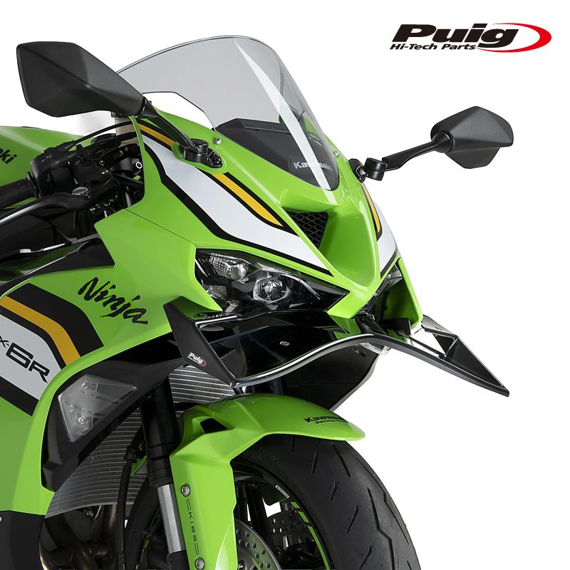 送料無料】Puig 22660N FRONTAL SPOILER GP [BLACK] KAWASAKI ZX-6R