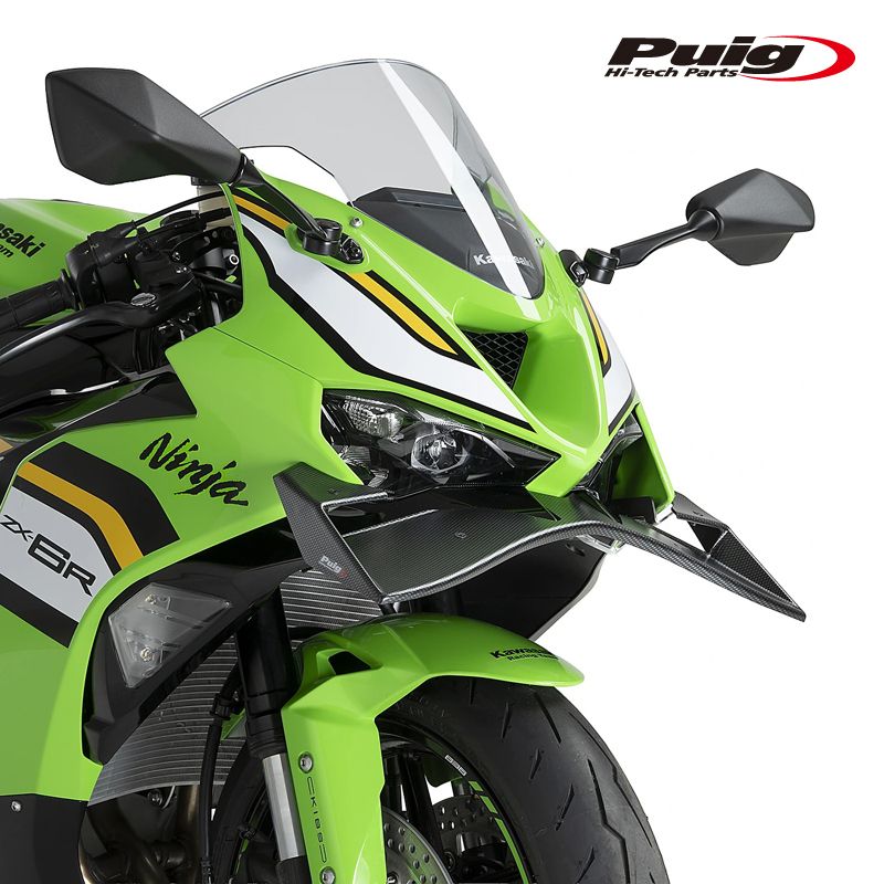 Puig 22660C FRONTAL SPOILER GP [CARBON LOOK] KAWASAKI ZX-6R NINJA(24-26) プーチ カウル サイドカバー
