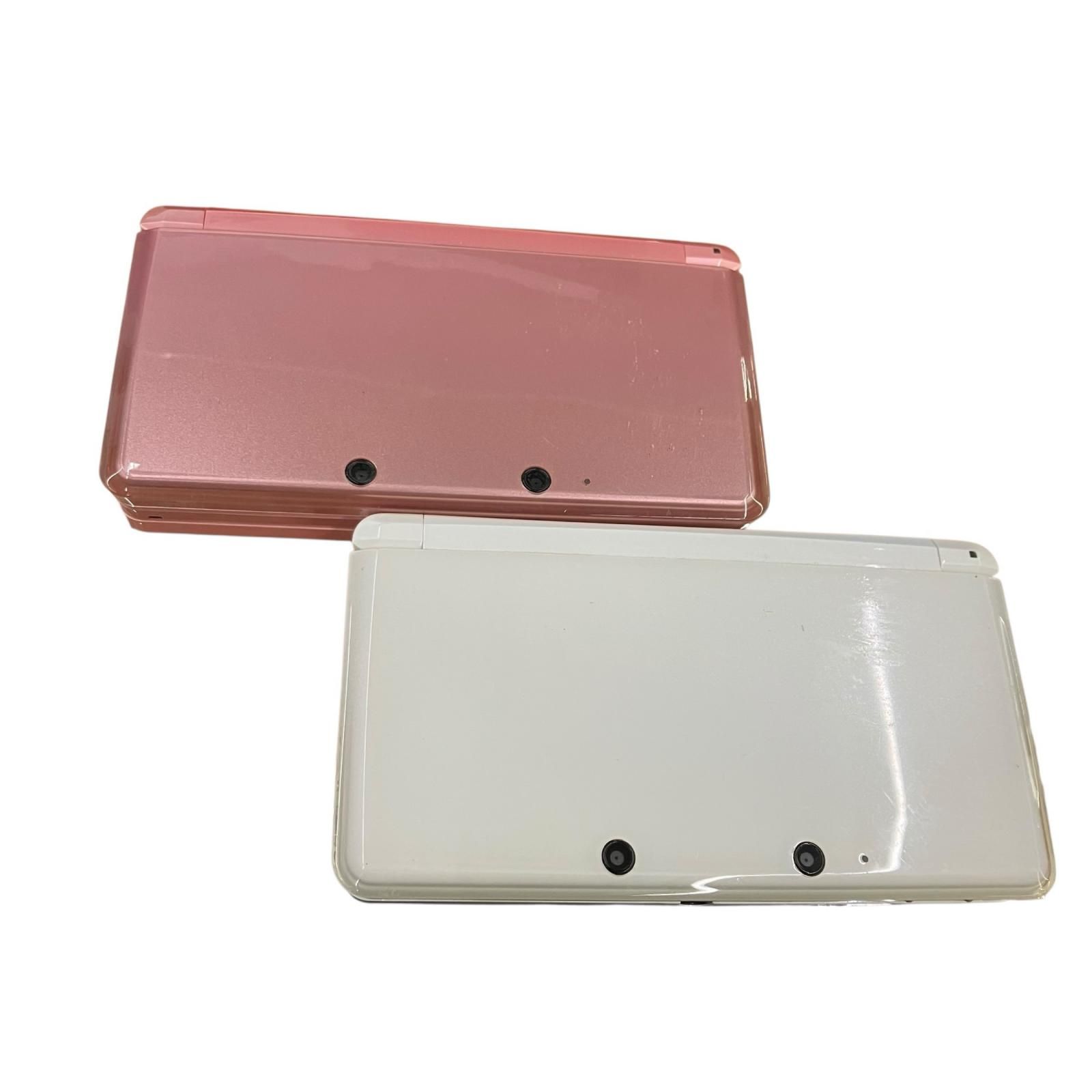 199990 ジャンク品 Nintendo 任天堂 ニンテンドウ ニンテンドー3DS CTR-001 ミスティピンク/アイスホワイト 2点まとめ売り