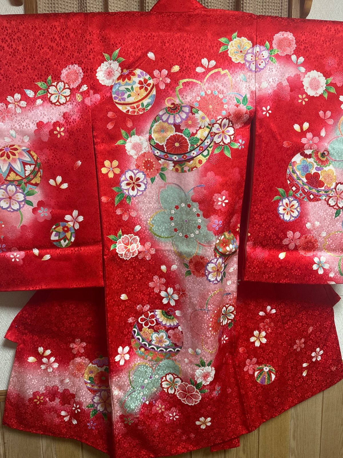 正絹　お宮参り　女の子　掛け着　祝い着　産着 長襦袢付き