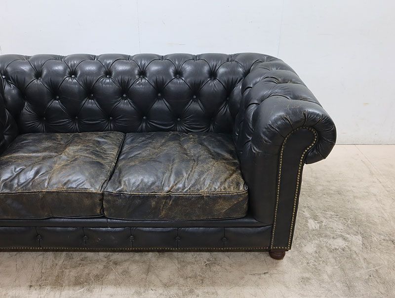 美品 HALO ハロ KENSINGTON ケンジントン チェスターフィールドソファ