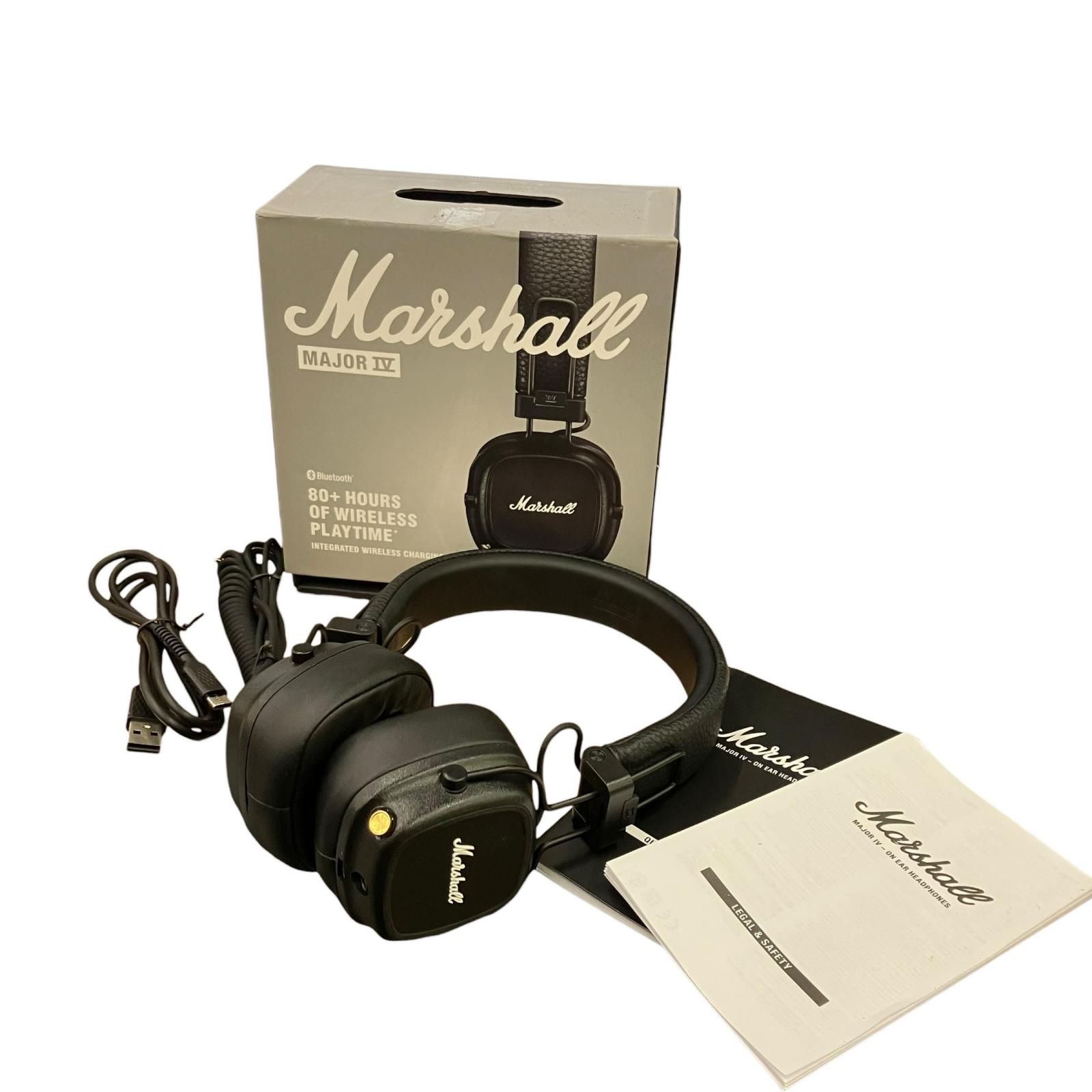 199990 動作確認済み Marshall マーシャル ワイヤレスヘッドホン MAJOR Ⅳ ブラック