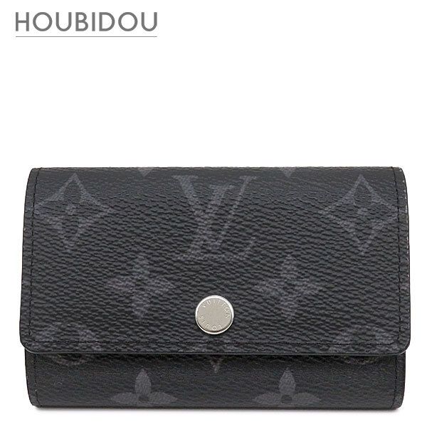 ルイヴィトン LOUIS VUITTON キーケース ミュルティクレ6 モノグラムエクリプス モノグラムエクリプス シルバー金具 黒 グレー M82603 RFID 【箱】【中古】