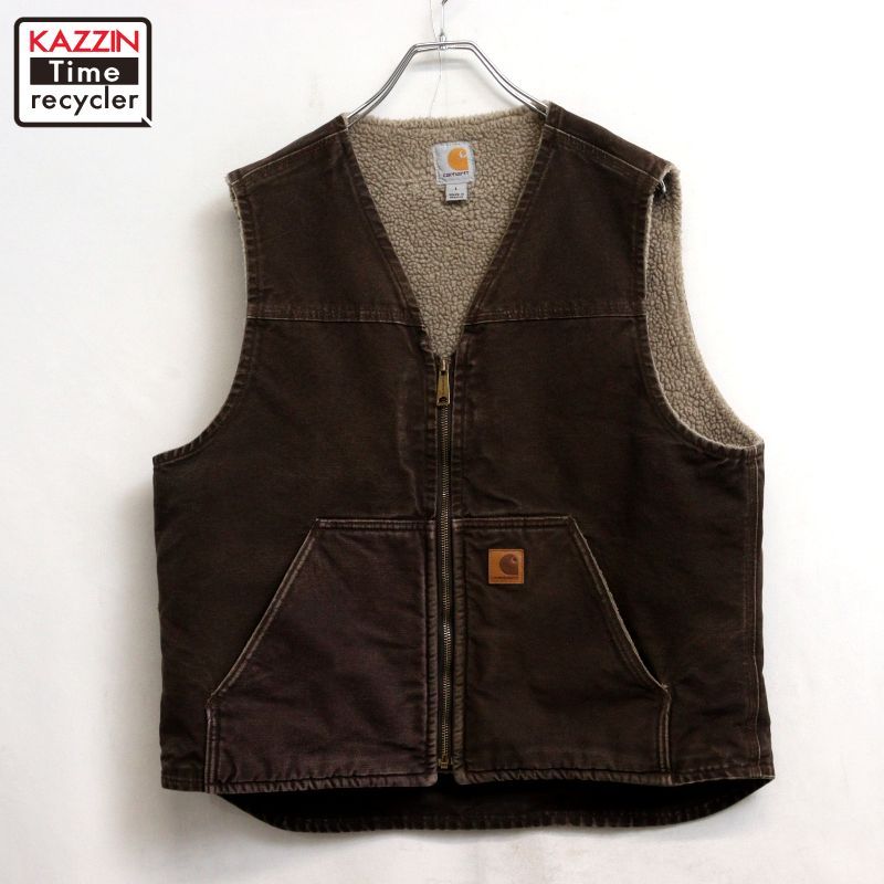 00s Carhartt DKB 裏地ボア ダック ベスト メンズ 表記Lサイズ - メルカリ