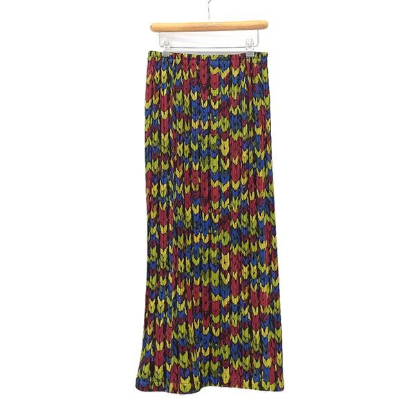 美品 PLEATS PLEASE ISSEY MIYAKE プリーツプリーズ イッセイミヤケ PP14-JG446 サイズ1 総柄 プリーツ ロング スカート レディース マルチ ECO0129 【中古】