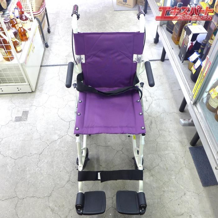 中古 KAWAMURA カワムラサイクル 車いす 旅ぐるま KA6 パープル 公田店