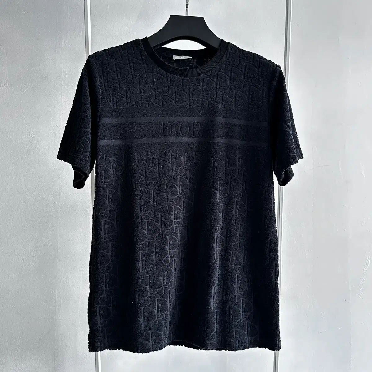 ディオール オブリーク フレンチテリー ロゴ 半袖 Tシャツ ブラック / XS
