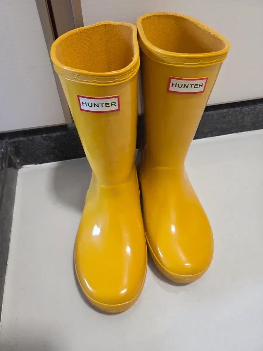 HUNTER レインブーツ 黄色 UK13 (KR190)