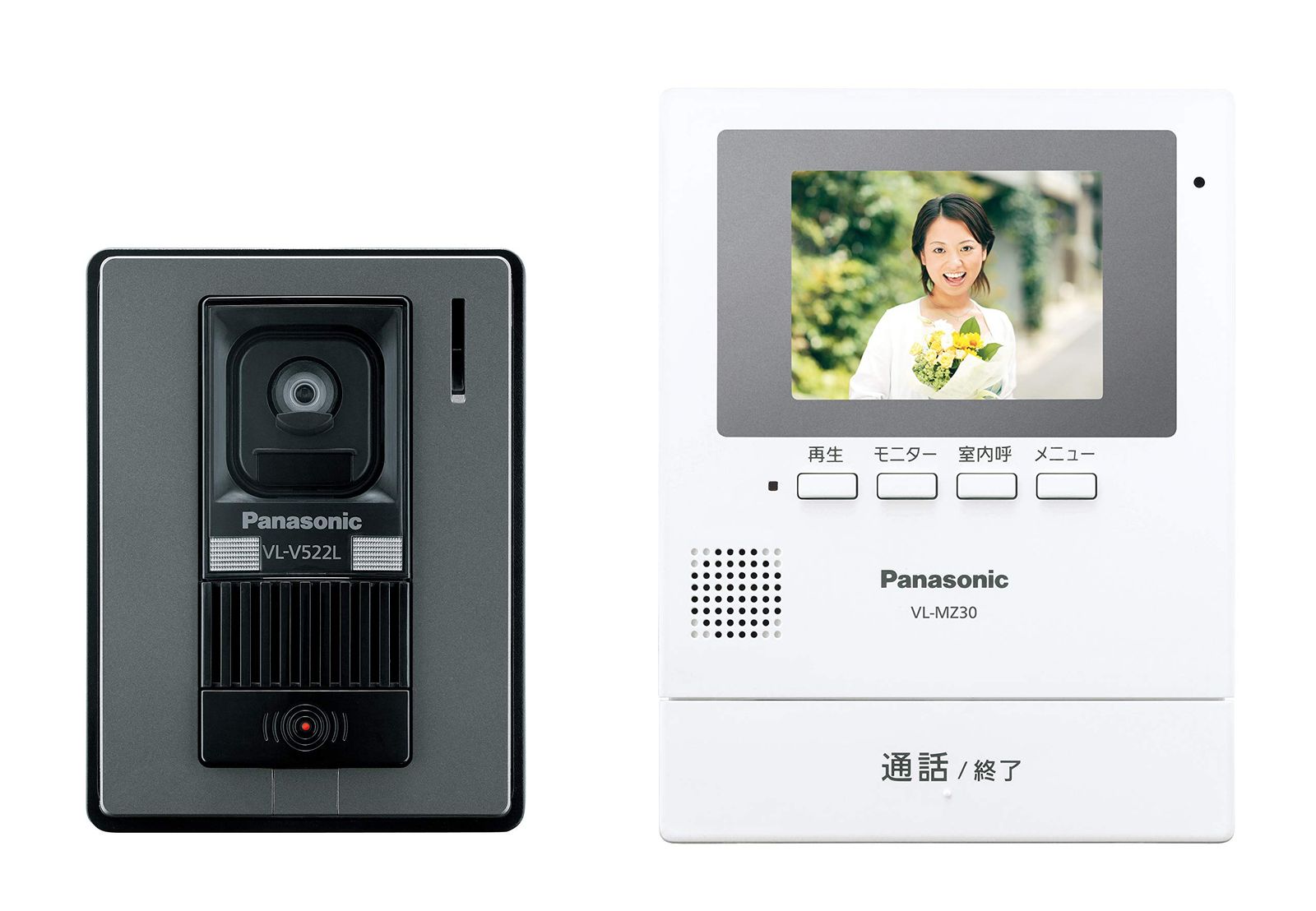 パナソニック テレビドアホン モニター親機 カメラ玄関子機(VL-V522L-S)セット VL-SZ30KL [液晶枠グレー]