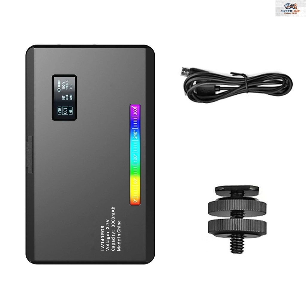 LW140 フルーRGB LEDビデオライト 2500K-9000K 1150Lux 撮影用補助ライト 3000mAh Type-C カメラライト ライブストリーミング用