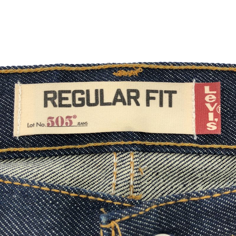 中古】LEVI'S 505 デニムパンツ W34 L32 ネイビー リーバイス ボタン裏