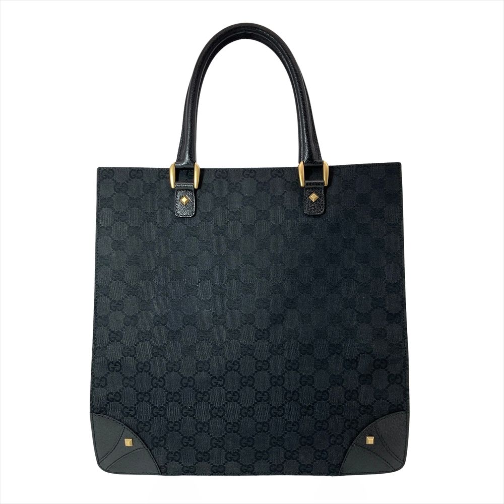 グッチ GUCCI トートバッグ GGキャンバス レザー 120898 ブラック
