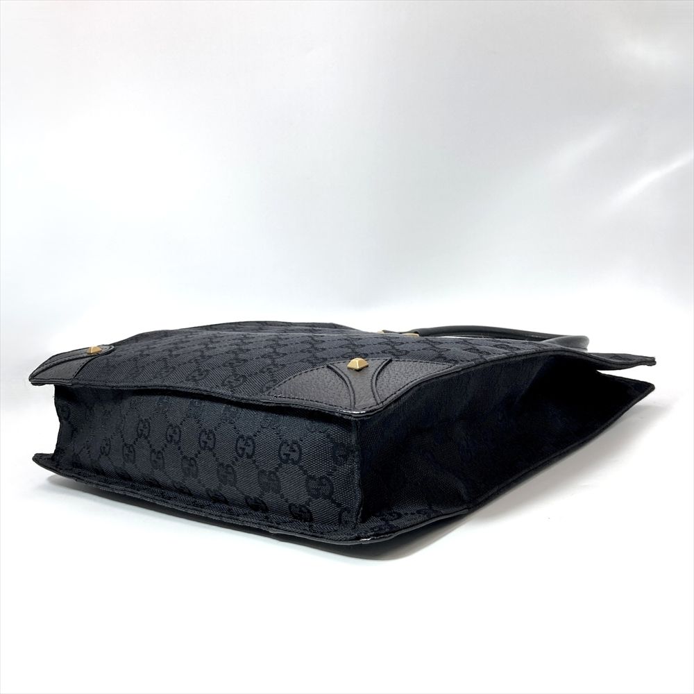 グッチ GUCCI トートバッグ GGキャンバス レザー 120898 ブラック